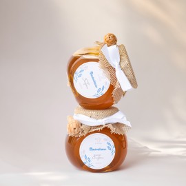 Bolo Jar de miel con etiqueta